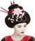 W WIDMANN MILANO Party Fashion 93335 - Perücke Geisha, schwarz, Dutt, Kunsthaar, Japanisch, Hochsteckfrisur