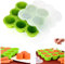 Cisixin Récipient Nourriture pour Repas Bebe - 9 Pots de Conservation, Boites de congélation Moule de Glace avec Couvercle en Silicone (Vert)