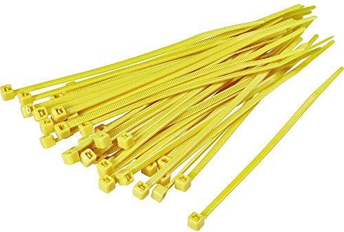 TRU COMPONENTS Kabelbinder, 203 mm x 2,50 mm, gelb, TC-CV200M203, 1593687, Innenverzahnung, 100 Stück