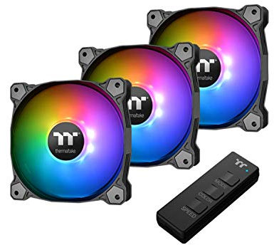 Thermaltake Pure 14 ARGB - Pack de 3 ventiladores, color negro