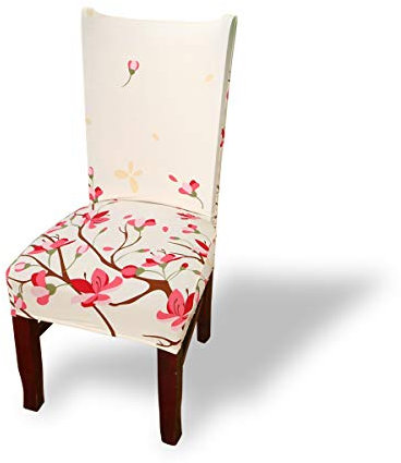 Fashion·LIFE VanderHOME Stuhlhussen 6er Set Stretch Stuhlbezug für Esszimmer Universal Moderne Elastische Husse für Stuhl Abnehmbarer Waschbarer für Hotel Hochzeit Partys (Rosa, 6 Stücke)