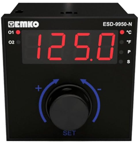 Emko ESD-9950-N.2.20.0.1/02.00/0.0.0.0 Temperaturregler Pt100, S, R, K, J (L x B x H) 110 x 96 x 96mm