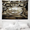 ABAKUHAUS industriell Wandteppich, Im Alter von Gears aus Weiches Mikrofaser Stoff Waschbar ohne Verblassen Digitaldruck, 150 x 110 cm, Sepia
