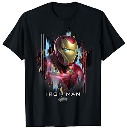 Marvel Avengers Endgame Iron Man Splatter Graphic T-Shirt T-Shirt