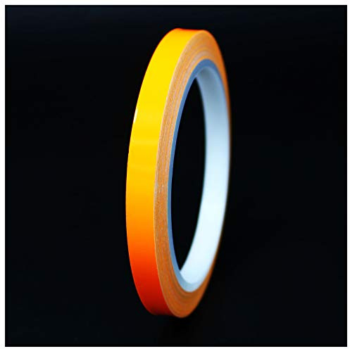 Finest Folia Bandes adhesives décoratives pour auto voiture moto bateau modélisme nombreux coloris longueur 10m ruban adhésif néon (Orange fluo, 7mm)
