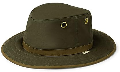 Tilley Unisex Twc7 Outback Hut, Grün mit hellbraunem Rand, 7 1/2
