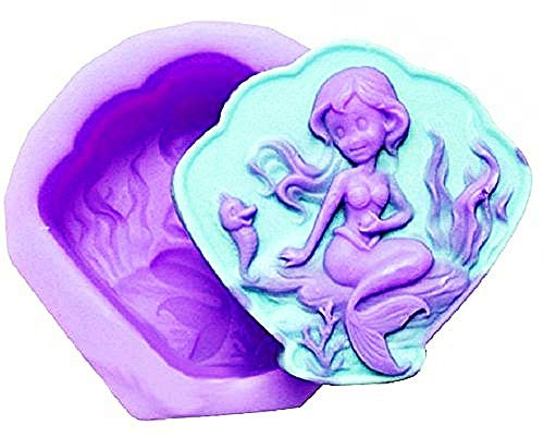 Lovelegis Moule en Silicone sirène avec Coquillage Hippocampe algues mer décorations créatives pour Savon douceurs Enfant