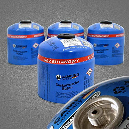 2X XXL 500g Butan Gaskartuschen mit Schraubventil | Ventilkartusche mit Schraubverschluss | Schraubgaskartusche für Lötbrenner, Campingkocher, Gasgrill, Gaskocher