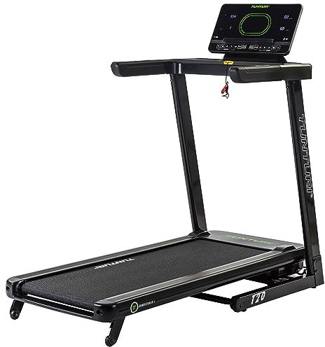 Tunturi T20 Klappbares Laufband für Zuhause/Büro - Laufband mit Bluetooth - 44 Trainingsprogramme - 12 Neigungsoptionen - 1-16,0 km/h