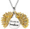 Custom4U You Are My Sunshine Necklace Pesronalised Sterling Silver Sunflower Pendant Customized Jewellery Gifts for Women Mum Girlfriend Birthday Christmas