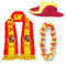Sonia Originelli Fanset Fanartikel Fanhut Blumenkette Fanschal WM EM Farbe: Spanien