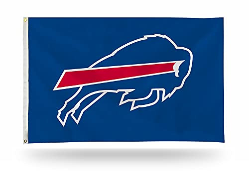 Rico Industries NFL Buffalo Bills Blaue Flagge, 90 x 150 cm, Banner, Flagge, einseitig – für drinnen und draußen – Heimdekoration