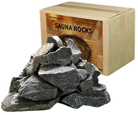 HOUSYLOVE Sauna Rocks/Sauna Stones, 36 lb Box of Lava Rock for Steam Sauna, Sauna Stone