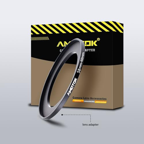 58mm Lens to 82mm Camera Filters Ring Compatible All 58mm Camera Lenses to 82mm UV CPL ND Filter Accessory and 82mm Lens Hood(58-82mm)