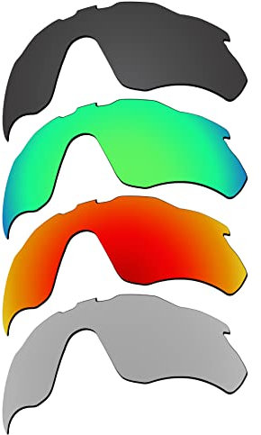 EZReplace Gläser Ersatz für Oakley Radar EV Path XS OJ9001 Sonnenbrille (polarisierte Gläser) – passend für Oakley Radar EV Path XS Rahmen (Carbon Schwarz + Federgrün + Feuerrot + Metall Silber),