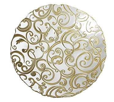 BRANDANI - Coppetta Ciotola Piatto Filo d'oro 32 cm Vetro 52730