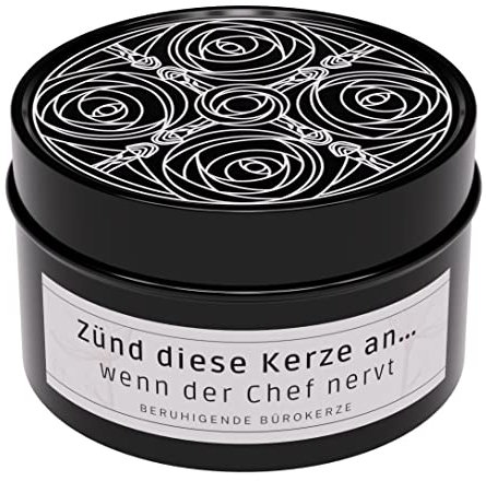 Lustige Duftkerze mit Spruch Zünd diese Kerze an, wenn der Chef nervt. für's Büro, für Kollegen und Kolleginnen als Geschenk