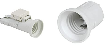 Douille ampoule - Soquet ampoule - Douille lumière - Douille de lampe - Douille intérieure - Kit Complet Douille E27 + Fiche Dcl 2P+T - 712780 & Douille ampoule - Soquet ampoule - Douille lumière