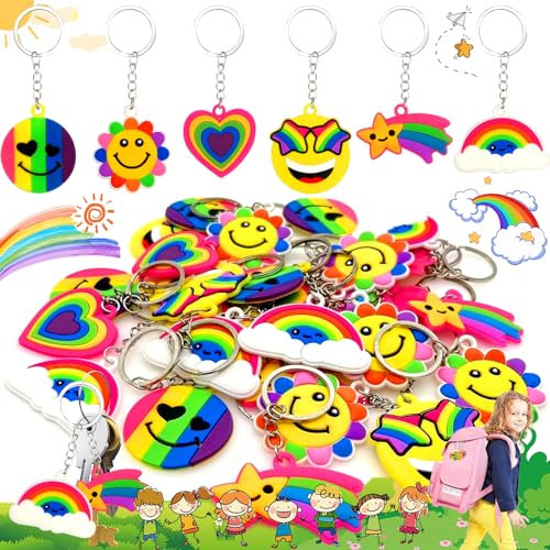 Oneroomone 30 Stück Mini-Emoji-Schlüsselanhänger, Gesicht Schlüsselanhänger, Emoji Anhänger, für Handtasche, Rucksack, Schlüsselanhänger, süßes Dekorations-Party-Geschenk