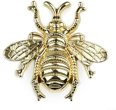 AIDNTBEO Bee Shape Wardrobe Knob Brass Furniture Handles Door Knobs and Handles Cabinet(Gold)
