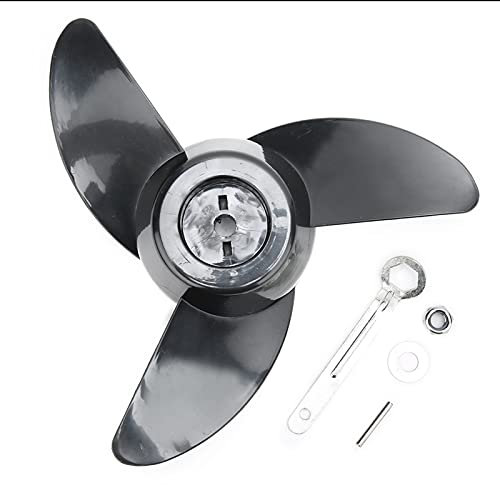 Propeller Außenborder, Propeller Boot, Außenbord Propeller aus Dicker Kunststoff, 19,5×19,5×4 cm, Bootspropeller für Aussenborder mit 3-Blatt-Bootspropellern, für 28/36/46-Pfund-Propeller