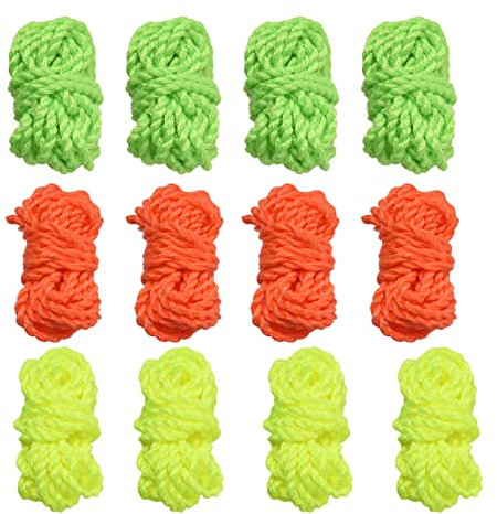 YIWENG 12 Stück Yoyo-Schnüre 1 m 10-strängige Ersatz-Yo-Yo-Schnüre für reagierende und Nicht reagierende Yoyo-Bälle,Ersatzsaiten für Yoyo-Ball