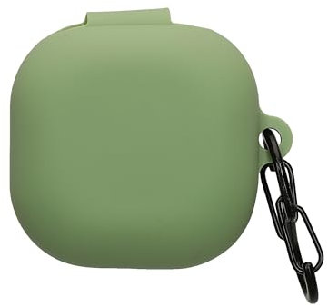 kwmobile Custodia Caricatore Compatibile con Samsung Galaxy Buds FE - Cover Silicone verde caledon - Rivestimento Gommato Protezione con Gancio