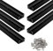 Iverntech 6 Stück 910MM Schwarz T-Nut Schiene T Track Aluminiumlegierung T-Schienenrampe führungsschiene mit selbstschneidenden Schrauben für Tischsäge Router Holzbearbeitung Jigs