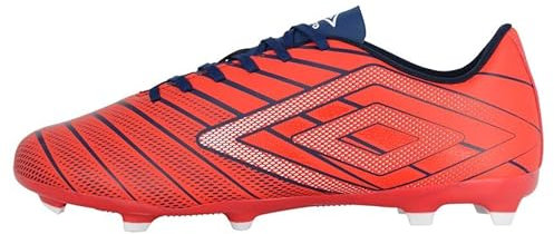 Umbro Velocita Elixir League FG, Tacos de fútbol Hombre, Rojo, Blanco, Azul, 43 EU