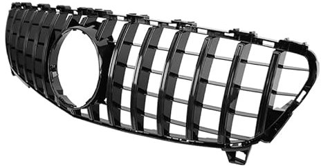 LLCTOOLS - Kühlergrill für Mercedes W176 A-Klasse Modelle mit und ohne Distronic - Hochglanz Kühlergrill schwarz - Frontgrill wetterfest und langlebig - Grill, direkter Einbau