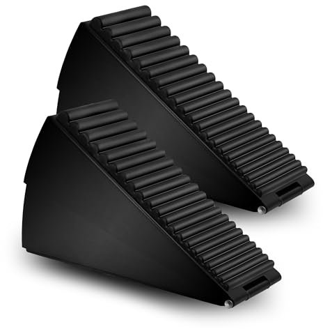 Adjustable Tall Wedge Door Stopper,Heavy Duty Higher Door Stopper for Bottom of Door with Non-Slip Rubber,Strongest Door Stop Stainless Steel Spring-Loaded Door Wedge Suits Any Door of 0.2-3,2Pcs