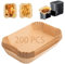 Takezuaa 200pcs Air Fryer Liners for Ninja Dual,Air Fryer AF400UK/AF451UK 9.5L Accessories,Disposable Parchment Paper Liner,Compatible with Ninja,Salter,Tower and Other Dual Zone Air Fryer