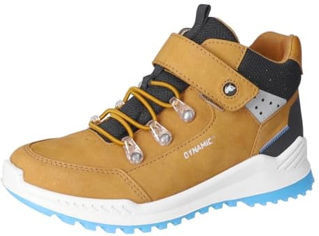 RICOSTA Jungen Stiefel NILS, Kinder Boots, lose Einlage, RicostaTEX, Klettstiefel, Booties, wasserdicht, senf/schwarz (760), 35 EU