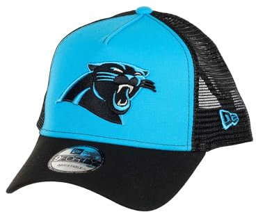New Era Carolina Panthers NFL Two Tone Blau Schwarz Verstellbare 9Forty A-Frame Trucker Cap - One-Size