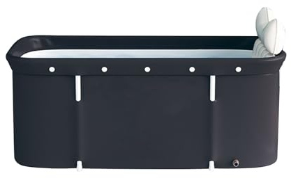 Baignoire Pliante, Lavabo de Baignoire Portable avec Anneaux D'air, Lavabo Pliable de Grande capacité, Baignoire sur Pied étanche, Baignoire Plongeante pour Salle de Bain, Douche