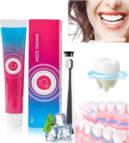 Baking Soda Toothpaste Oral Care, 2024 New Baking Soda Toothpaste, Teeth Whitening Toothpaste, Stain Removal & Whitening Toothpaste, Deep Cleaning,Fresh Breath. (15cm, 1pcs)