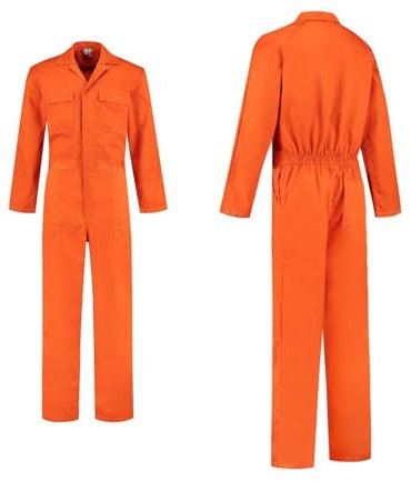 Overall Kombi orange Größen 44-66 Arbeitsoverall, Arbeitsanzug, Werkstatt, Karneval, Fasching (58)