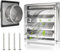 XTDMJ Rejilla de ventilación de acero inoxidable de 125 mm con válvula antirretorno, láminas móviles, rejilla de protección contra insectos, tubo VMC y cubierta extractora exterior con junta de goma y