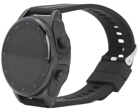 Smart Watch with Earbuds, GT66 2 in 1 Bluetooth Smartwatch with 1.39''Touch Screen, Water proof Round Fitness Smartwatch Built in Pedometer, Multi Sports Modes, (Black Shell