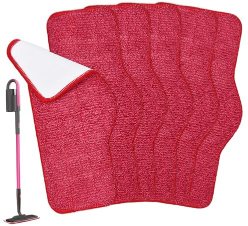 6 Pack Steam Mop Pads Compatible with Schenley Steam Mop Cleaner,Microfiber Steam Mop Replacement Pads for Schenley Steam Mop 7 in 1,Reusable and Washable Steam Mop Accessories for Floor Cleaning