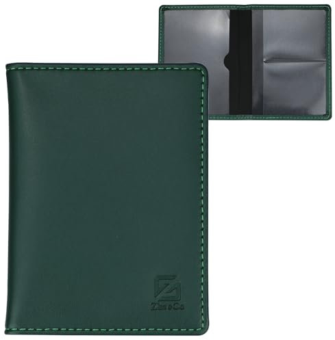ZhaoCo Fahrzeugschein Hülle, Dünne Leichte Robust Schutzhülle für Führerschein Visitenkarten und Kreditkartenetui aus Kunstleder (Grün)