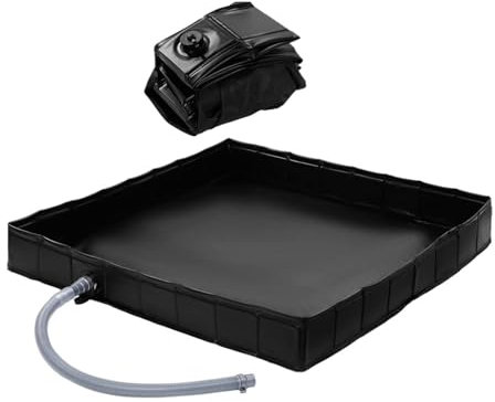 Fenteer Camping Shower Base Shower Pan with Drain Avoid Barefoot Contact Shower Floor Shower Tent Awning Base for RV Indoor Outdoor