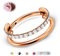 BodyBonita G23 Titane Cartilage Piercing Créoles Clicker 16G CZ Double Septum Anneaux Conch Piercing Bijoux Tragus Daith Helix Boucles d'Or Roseeilles Anneaux de Nez Créoles pour Femmes Or Rose 8mm