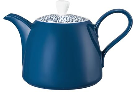 Seltmann Weiden Life Kanne 1,4 Liter, Elegante Teekanne/Kaffeekanne mit modernem Design, Spülmaschinen- und Mikrowellenfest, Porzellan, Fashion Classic Blue