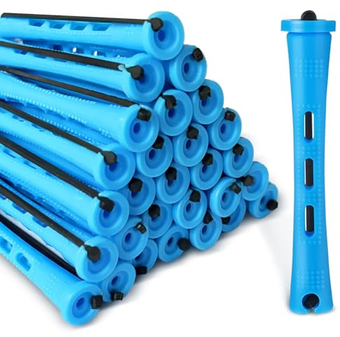 LTMMC 60PCS Perming Rods, Hair Rollers Suitable for Long Hair | 60PCS Perming Rods, Hair Rollers Suitable for Long Hair, Short Hair, Adults and Children, Gentle, Easy (Blue)