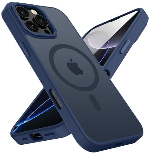 KPPIT for iPhone 16 Pro Max case Compatible with MagSafe, Shockproof Drop Protection, Frosted Translucent Back Magnetic Phone Case for iphone 16 Pro Max,Royal Blue