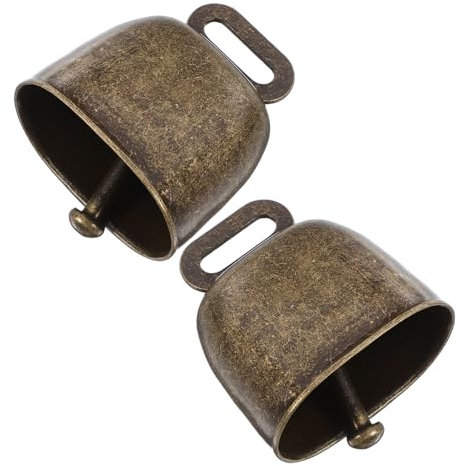 SWOOMEY 2stücke Quadratische Kuhglocken Mit Griff Glocken Aus Eisen Tragbare Windspiele Für Fußballspiele Hochzeiten Geburtstagsfeiern Und Notfälle