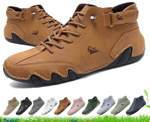 Chaussures orthopédiques imperméables et respirantes Vogldeck for hommes et femmes – Chaussures de pieds nus faites à la main, légères et décontractées, idéales for la randonnée(brun,38 EU)