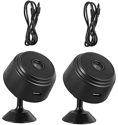 SECFOU 2Stücke WiFi mit und Bewegungserkennung Kompakte Innenkamera mit Magnetischer Befestigung für