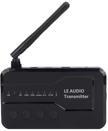 VBESTLIFE Adattatore Audio Bluetooth 5.3, Trasmettitore Wireless a Gamma 50m con Input di Coassiale USB AUX OPT, Supporto per le Cuffie TV Altoparlanti